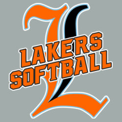 Lakers Softball Orange - Black Front Design LS3 on a Port & Company®  - Youth Long Sleeve Core Cotton Tee Design