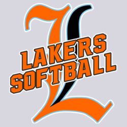 Lakers Softball Orange - Black Front Design LS3 on a Port & Company®  - Long Sleeve Core Cotton Tee Design
