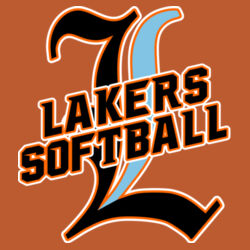 Lakers Softball Black - Blue Front Design LS3 on a Nike®  - Youth Swoosh Sleeve rLegend Tee Design