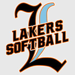 Lakers Softball Black - Blue Front Design LS3 on a Nike®  - Club Fleece Sleeve Swoosh Pullover Hoodie Design