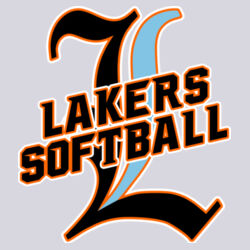 Lakers Softball Black - Blue Front Design LS3 on a Port & Company®  - Youth Core Fleece Crewneck Sweatshirt Design