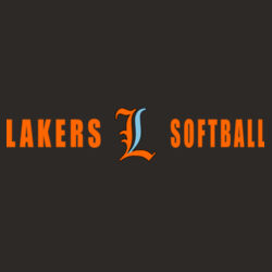 Lakers Softball Orange - Blue Front Design LS4 on a Nike®  - Youth Swoosh Sleeve rLegend Tee Design