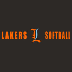 Lakers Softball Orange - Blue Front Design LS4 on a Nike®  - Dri FIT Cotton/Poly Tee Design