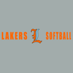 Lakers Softball Orange - Blue Front Design LS4 on a Port & Company®  - Youth Core Fleece Crewneck Sweatshirt Design