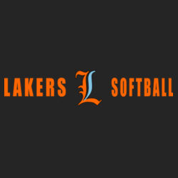 Lakers Softball Orange - Blue Front Design LS4 on a Port & Company®  - Youth Core Fleece Pullover Hooded Sweatshirt Design