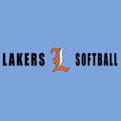 Lakers Softball Orange - White Front Design LS4 on a Nike®  - Youth Swoosh Sleeve rLegend Tee Design