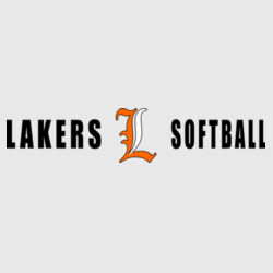 Lakers Softball Orange - White Front Design LS4 on a Nike®  - Dri FIT Cotton/Poly Tee Design