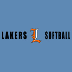 Lakers Softball Orange - White Front Design LS4 on a Port & Company®  - Youth Core Fleece Crewneck Sweatshirt Design