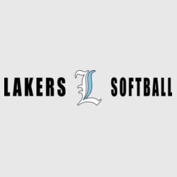 Lakers Softball White - Blue Front Design LS4 on a Nike® - Youth Swoosh Sleeve rLegend Tee Design