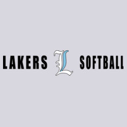 Lakers Softball White - Blue Front Design LS4 on a Port & Company® - Youth Core Fleece Crewneck Sweatshirt Design