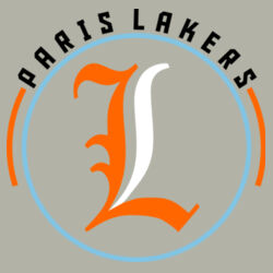 Paris Lakers Orange - White Front Design L4 on a Nike®  - Club Fleece Sleeve Swoosh Pullover Hoodie Design