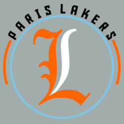 Paris Lakers Orange - White Front Design L4 on a Port & Company®  - Youth Long Sleeve Core Cotton Tee Design
