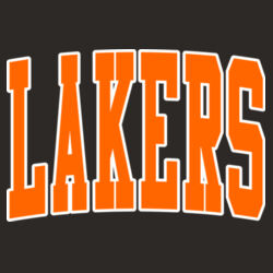 Paris Lakers Orange Front Design L5 on a Nike® - Youth Swoosh Sleeve rLegend Tee Design