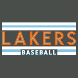 Lakers Baseball Orange - Blue Front Design LB1 on a  Nike®  - Club Fleece Sleeve Swoosh Pullover Hoodie Design