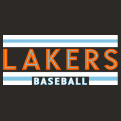 Lakers Baseball Orange - Blue Front Design LB1 on a Nike®  - Dri FIT Cotton/Poly Tee Design
