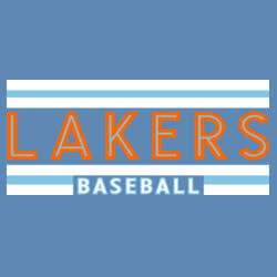 Lakers Baseball Orange - Blue Front Design LB1 on a Port & Company®  - Youth Performance Tee Design