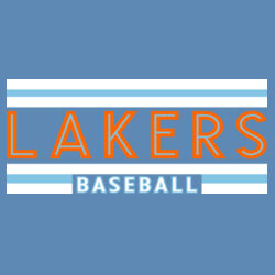 Lakers Baseball Orange - Blue Front Design LB1 on a Port & Company®  - Performance Tee Design