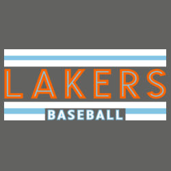 Lakers Baseball Orange - Blue Front Design LB1 on a Port & Company®  - Youth Long Sleeve Core Cotton Tee Design