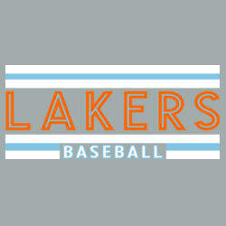 Lakers Baseball Orange - Blue Front Design LB1 on a Port & Company®  - Youth Core Fleece Crewneck Sweatshirt Design