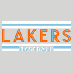 Lakers Baseball Orange - Blue Front Design LB1 on a Port & Company®  - Core Cotton Tee Design
