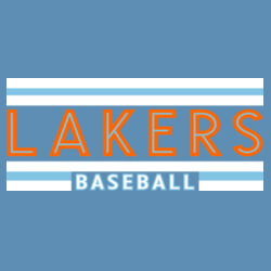Lakers Baseball Orange - Blue Front Design LB1 on a Sport-Tek®  - PosiCharge ® Competitor Tee Design