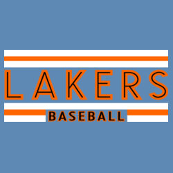 Lakers Baseball Orange - Black Front Design LB1 on a Port & Company® - Performance Tee Design
