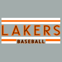 Lakers Baseball Orange - Black Front Design LB1 on a Port & Company® - Youth Long Sleeve Core Cotton Tee Design