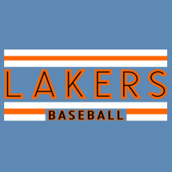 Lakers Baseball Orange - Black Front Design LB1 on a Port & Company® - Youth Core Fleece Crewneck Sweatshirt Design
