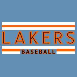 Lakers Baseball Orange - Black Front Design LB1 on a Sport-Tek® - PosiCharge ® Competitor Tee Design