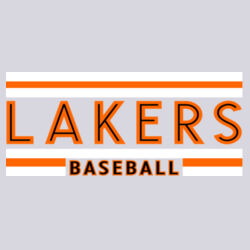 Lakers Baseball Orange - Black Front Design LB1 on a Port & Company® - Long Sleeve Core Cotton Tee Design