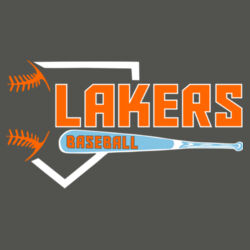 Lakers Baseball Orange - Blue Front Design LB3 on a Nike® - Youth Swoosh Sleeve rLegend Tee Design