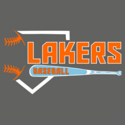 Lakers Baseball Orange - Blue Front Design LB3 on a Port & Company® - Performance Tee Design