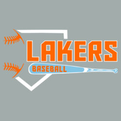Lakers Baseball Orange - Blue Front Design LB3 on a Port & Company® - Core Cotton Tee Design