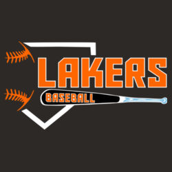 Lakers Baseball Orange - Black Front Design LB3 on a Nike® - Dri FIT Cotton/Poly Tee Design