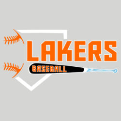 Lakers Baseball Orange - Black Front Design LB3 on a Port & Company® - Youth Performance Tee Design