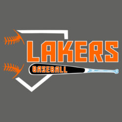 Lakers Baseball Orange - Black Front Design LB3 on a Port & Company® - Performance Tee Design
