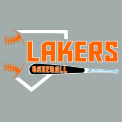 Lakers Baseball Orange - Black Front Design LB3 on a Port & Company® - Youth Long Sleeve Core Cotton Tee Design
