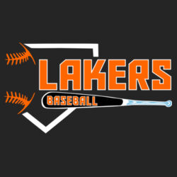 Lakers Baseball Orange - Black Front Design LB3 on a Port & Company® - Core Cotton Tee Design
