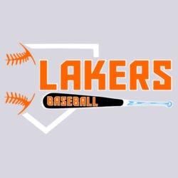 Lakers Baseball Orange - Black Front Design LB3 on a Port & Company® - Long Sleeve Core Cotton Tee Design