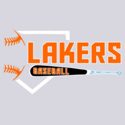 Lakers Baseball Orange - Black Front Design LB3 on a Port & Company® - Core Fleece Pullover Hooded Sweatshirt Design