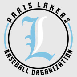 Lakers Baseball Blue - Black Front Design LB4 on a Nike® - Youth Swoosh Sleeve rLegend Tee Design