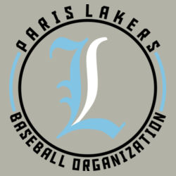Lakers Baseball Blue - Black Front Design LB4 on a Nike® - Club Fleece Sleeve Swoosh Pullover Hoodie Design