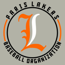 Lakers Baseball Orange - Black Front Design LB4 on a Nike® - Club Fleece Sleeve Swoosh Pullover Hoodie Design