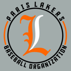 Lakers Baseball Orange - Black Front Design LB4 on a Port & Company® - Youth Long Sleeve Core Cotton Tee Design