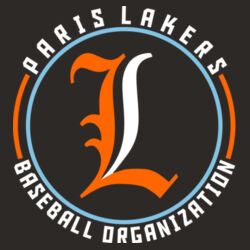Lakers Baseball Orange - White Front Design LB4 on a Nike® - Dri FIT Cotton/Poly Tee Design