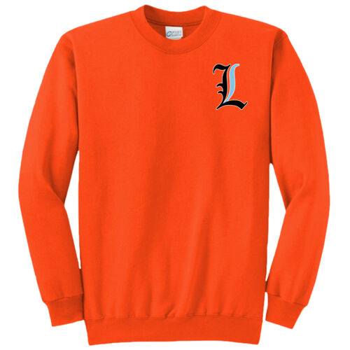 Paris Lakers Black - Blue Left Chest Design L1 on a Port & Company® - Core Fleece Crewneck Sweatshirt Thumbnail