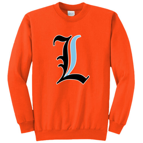 Paris Lakers Black - Blue Front Design L1 on a Port & Company® - Core Fleece Crewneck Sweatshirt Thumbnail