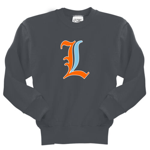 Paris Lakers Orange - Blue Front Design L1 on a Port & Company® - Youth Core Fleece Crewneck Sweatshirt Thumbnail