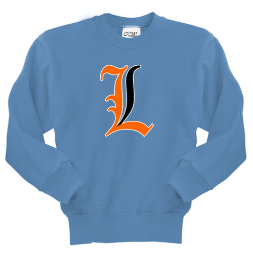 Paris Lakers Orange - Black Front Design L1 on a Port & Company® - Youth Core Fleece Crewneck Sweatshirt Thumbnail