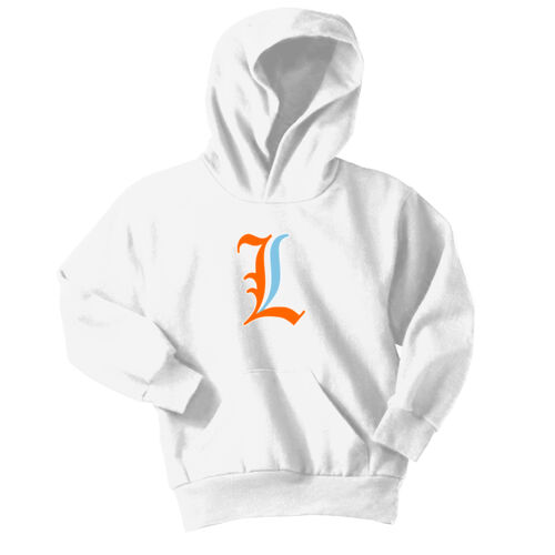 Paris Lakers Orange - Blue Front Design L1 on a Port & Company® - Youth Core Fleece Pullover Hooded Sweatshirt Thumbnail